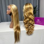 Highlight Color #30/613 Burmese Hair 13x4 Frontal Wig 180% density