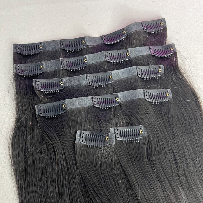 Seamless PU Clip In Hair Extensions