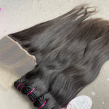 3 Bundles Raw Indian Hair With Frontal