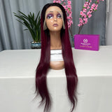 Ombre Color Cambodian Straight Hair Frontal Wig