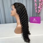 13x4" Frontal Wig Cambodian Hair Deep Wave 180% Density