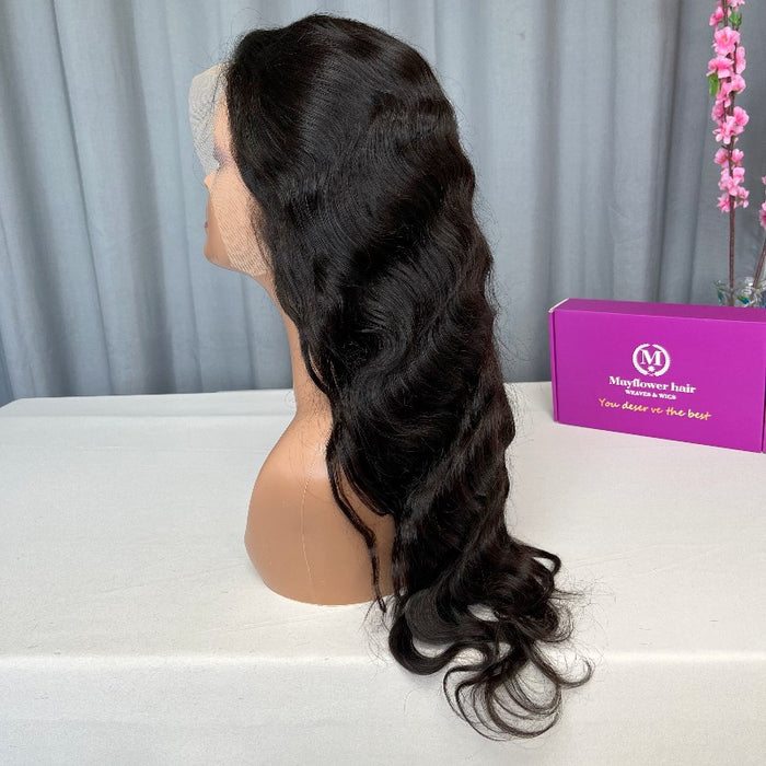 Cambodian Wavy Hair Frontal Wig 180% Density